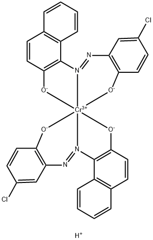 hydrogen bis[1-[(5-chloro-2-hydroxyphenyl)azo]-2-naphtholato(2-)]chromate(1-) Structure