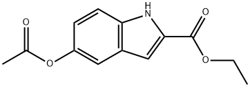 5-アセトキシインドール-2-カルボン酸エチル 化学構造式