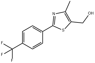 [4-甲基-2-(4-(三氟甲基)苯酚)-1,3-噻唑-5-基]甲醇, 317318-96-0, 结构式