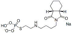 sodium (3aR,7aS)-2-[4-[2-(hydroxy-oxido-phosphoryl)sulfanylethylamino] butyl]-3a,4,5,6,7,7a-hexahydroisoindole-1,3-dione Struktur