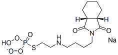 sodium (3aR,7aS)-2-[4-[2-(hydroxy-oxido-phosphoryl)sulfanylethylamino] butyl]-3a,4,5,6,7,7a-hexahydroisoindole-1,3-dione 化学構造式