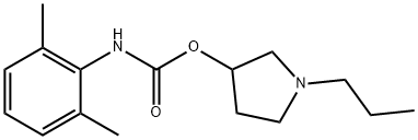 N-(2,6-Dimethylphenyl)carbamic acid 1-propyl-3-pyrrolidinyl ester 结构式