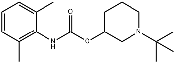 N-(2,6-Dimethylphenyl)carbamic acid 1-tert-butyl-3-piperidinyl ester 结构式