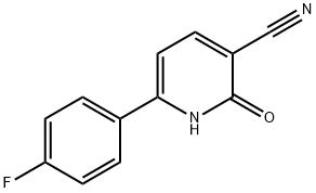 6-(4-FLUOROPHENYL)-1,2-DIHYDRO-2-OXOPYRIDINE-3-CARBONITRILE 化学構造式