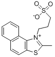 2-メチル-1-(3-スルホプロピル)ナフト[1,2-d]チアゾリウムヒドロキシド分子内塩一水和物 化学構造式