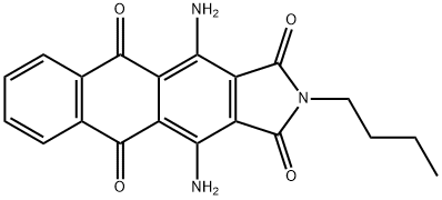 4,11-ジアミノ-2-ブチル-1H-ナフト[2,3-f]イソインドール-1,3,5,10(2H)-テトラオン 化学構造式