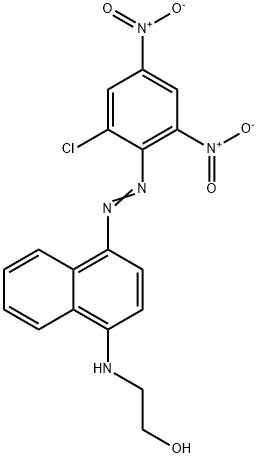 2-[[4-[(2-chloro-4,6-dinitrophenyl)azo]-1-naphthyl]amino]ethanol Struktur
