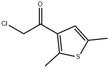 2-クロロ-1-(2,5-ジメチル-3-チエニル)エタノン 化学構造式