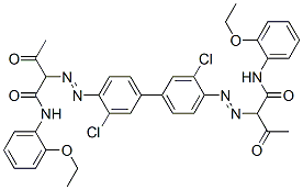 2,2'-[(3,3'-dichloro[1,1'-biphenyl]-4,4'-diyl)bis(azo)]bis[N-(2-ethoxyphenyl)-3-oxobutyramide] Structure