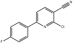 2-CHLORO-6-(4-FLUOROPHENYL)NICOTINONITRILE Struktur