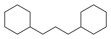 1,1'-(1,3-プロパンジイル)ビスシクロヘキサン 化学構造式