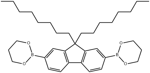 9 9-DIOCTYLFLUORENE-2 7-BIS(TRIMETHYLBO& Struktur