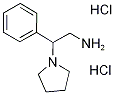 1-Pyrrolidineethanamine, .beta.-phenyl-, hydrochloride (1:2) Structure