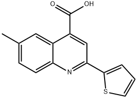 6-甲基-2-噻吩-2-基-喹啉-4-羧酸, 31792-49-1, 结构式