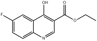 ETHYL 6-FLUORO-4-HYDROXY-3-QUINOLINECARBOXYLATE Struktur