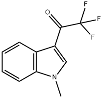 1-Methyl-3-(trifluoroacetyl)-1H-indole, 318-54-7, 结构式