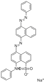 sodium 8-anilino-5-[[4-(phenylazo)-1-naphthyl]azo]naphthalene-1-sulphonate 结构式