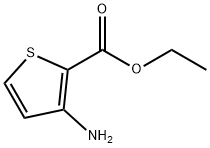 3-アミノチオフェン-2-カルボン酸エチル 化学構造式