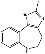 2-メチル-1,4,5,6-テトラヒドロイミダゾ[4,5-d][1]ベンゾアゼピン 化学構造式