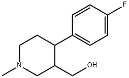 反式-4-(4-氟苯基)-3-羟甲基-1-甲基哌啶 结构式