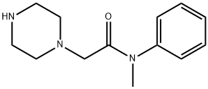 N-(2-ピペラジノ-アセチル)-N-メチルアニリン 化学構造式