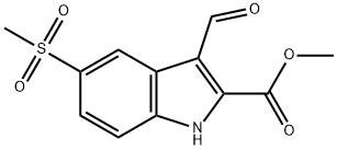 METHYL 3-FORMYL-5-METHANESULFONYL-1H-INDOLE-2-CARBOXYLATE Structure