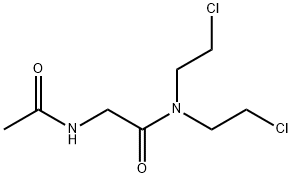 N-[bis(2-chloroethyl)carbamoylmethyl]acetamide Struktur