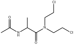2-acetamido-N,N-bis(2-chloroethyl)propanamide Struktur