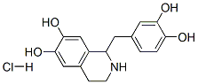 1-[(3,4-dihydroxyphenyl)methyl]-1,2,3,4-tetrahydroisoquinoline-6,7-diol hydrochloride  Struktur