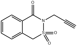 3,4-Dihydro-4-oxo-3-(2-propynyl)-1H-2,3-benzothiazine 2,2-dioxide Structure