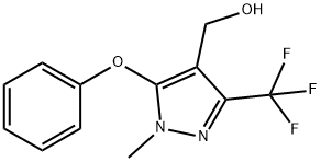 [1-Methyl-5-phenoxy-3-(trifluoromethyl)-1H-pyrazol-4-yl]methanol 结构式