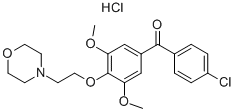 (4-クロロフェニル)[3,5-ジメトキシ-4-[2-(4-モルホリニル)エトキシ]フェニル]ケトン·塩酸塩 化学構造式