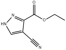 1H-Pyrazole-3-carboxylicacid,4-cyano-,ethylester(9CI) Structure