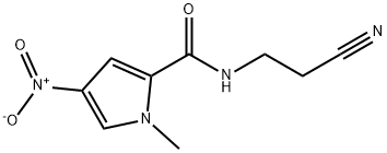N-(2-氰基乙基)-1-甲基-4-硝基-1H-吡咯-2-甲酰胺, 3185-95-3, 结构式