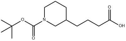 4-(1-BOC-PIPERIDIN-3-YL)-BUTYRIC ACID
 Struktur