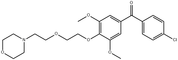 4'-Chloro-3,5-dimethoxy-4-[2-(2-morpholinoethoxy)ethoxy]benzophenone Structure