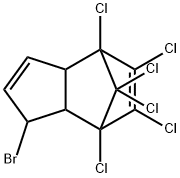 1-Bromo-4,5,6,7,8,8-hexachloro-3a,4,7,7a-tetrahydro-4,7-methano-1H-indene Structure