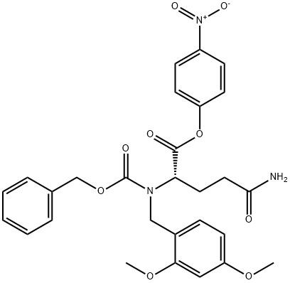N5-[(2,4-Dimethoxyphenyl)methyl]-N2-[(benzyloxy)carbonyl]-L-glutamine 4-nitrophenyl ester Structure