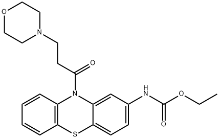 CARBAMIC ACID, [10-[3-(4-MORPHOLINYL)-1-OXOPROPYL]-10H-PHENOTHIAZIN-2-YL]-, ETHYL ESTER Structure