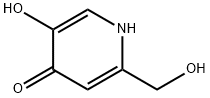 5-羟基-2-羟甲基吡啶-4(1H)酮 结构式