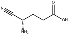(S)-4-アミノ-4-シアノ酪酸 化学構造式