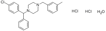 メクリジン二塩酸塩一水和物 化学構造式