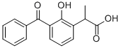 3-benzoyl-2-hydroxyhydratropic acid Structure