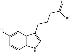 5-フルオロインドール-3-酪酸 化学構造式