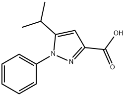 1-苯基-5-(丙-2-基)-1H-吡唑-3-羧酸 结构式