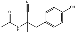 N-[1-CYANO-2-(4-HYDROXYPHENYL)-1-METHYLETHYL]ACETAMIDE Structure