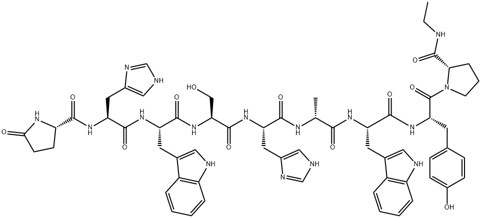 (DES-GLY10,D-ALA6,PRO-NHET9)-LHRH, 319432-42-3, 结构式