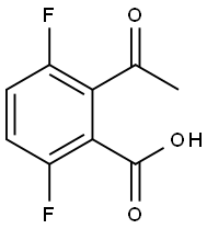 2-乙酰基-3,6-二氟苯甲 酸, 319457-34-6, 结构式