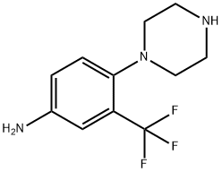 4-(1-PIPERAZINYL)-3-TRIFLUOROMETHYLBENZENAMINE Structure