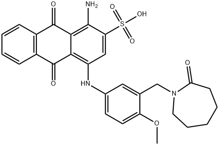 1-amino-4-[[3-[(hexahydro-2-oxo-1H-azepin-1-yl)methyl]-4-methoxyphenyl]amino]-9,10-dihydro-9,10-dioxoanthracene-2-sulphonic acid Structure